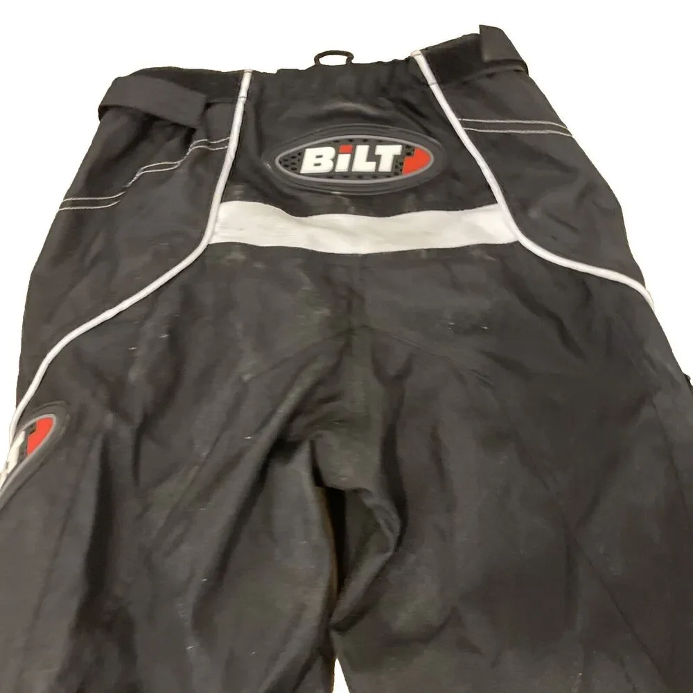 Bilt Racing Motocross Hip Armor White Black Youth Pants Size 28